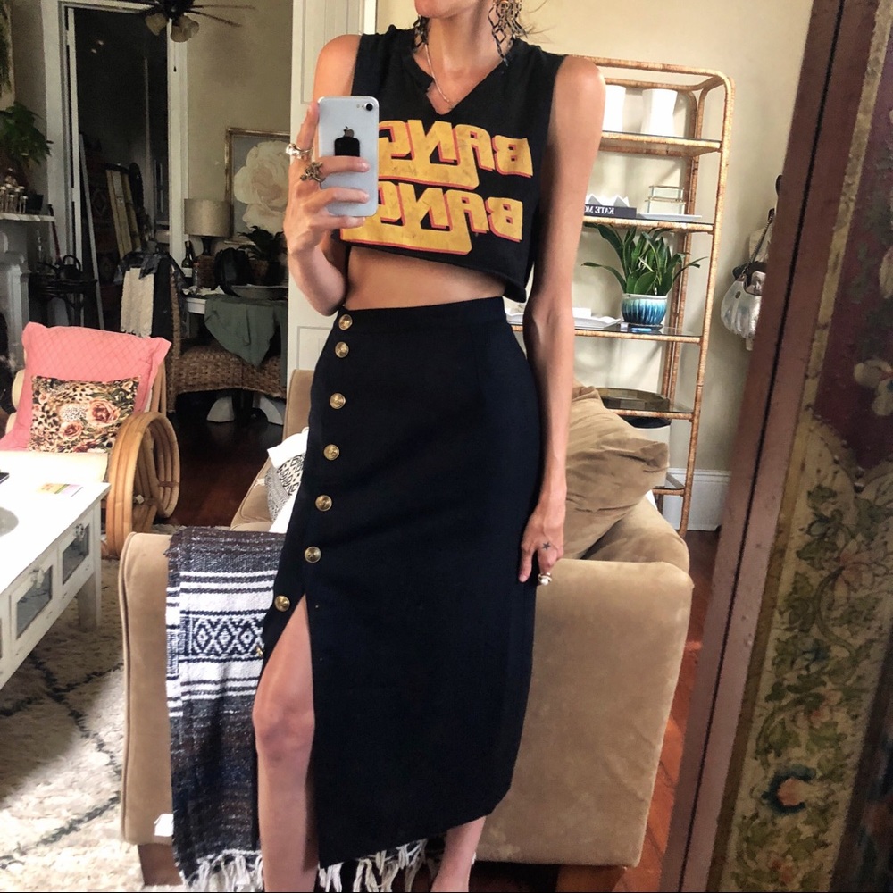 Vintage button up “military” skirt - Picture 3 of 8